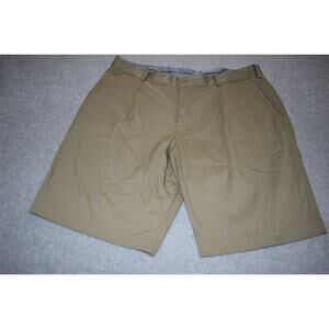 Nike Golf Shorts Mens Size 38 Tan Wicking Performance Dri-Fit Polyester Pleated